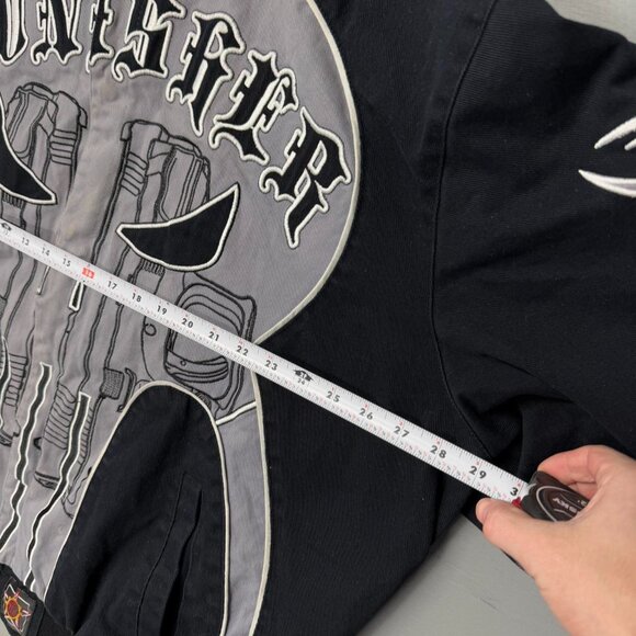 Vintage JH Design Punisher Nascar‎ Bomber Jacket 2XL - Picture 7 of 7